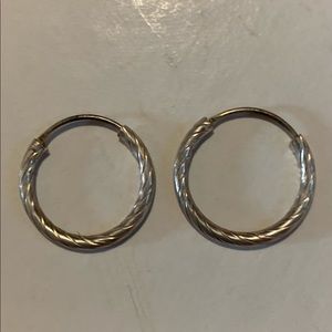 Vintage sterling silver hoops